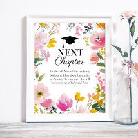 Floral Graduation Party Future Plans Sign