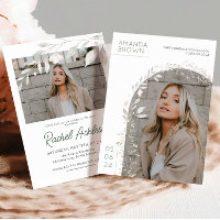 Floral Graduation Party Invitation, Girl Grad