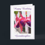 Floral Granddaughter Birthday Card<br><div class="desc">Granddaughter birthday card floral photography. You can customise this granddaughter birthday card with any text of your choice. Should you require any help with customising then contact us through the link on this page. Floral granddaughter personalised birthday card</div>