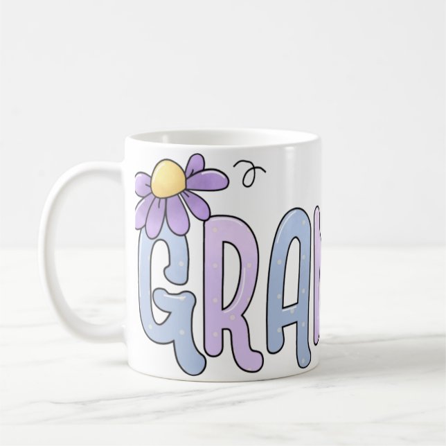 Floral Grandma Coffee Mug (Left)