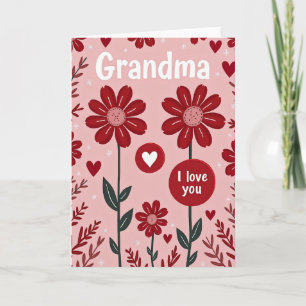 Floral Grandma Love Card