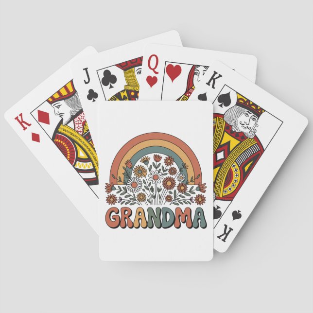 Floral Grandma Playing Cards (Back)