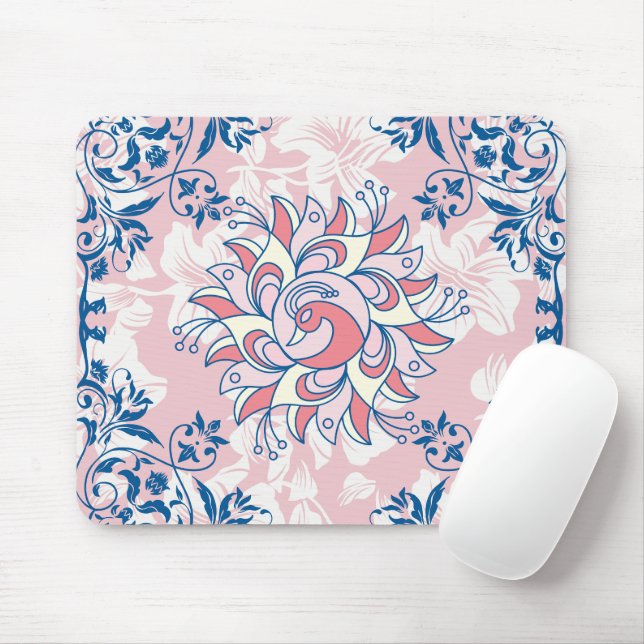 Floral Graphic Art, Rangoli Bright Life Mouse Pad (With Mouse)