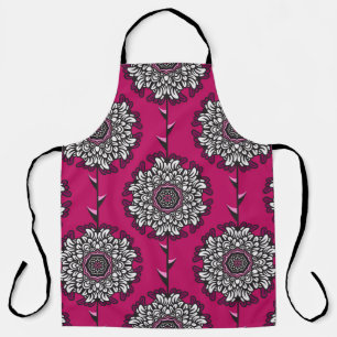 Floral Graphic Flowers Pink Seamless Apron