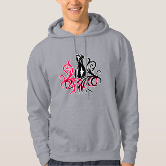 Floral Great Dane Illustration Hoodie