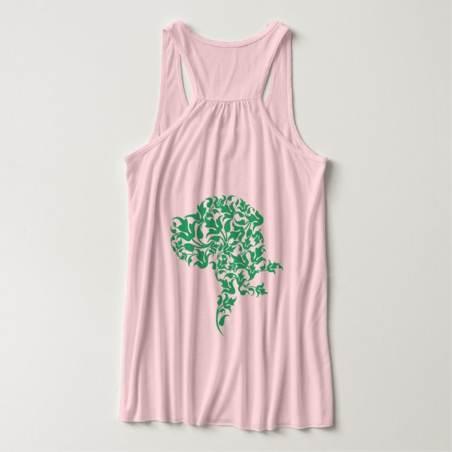 Floral Great Dane T-Shirt Singlet (Design Back)