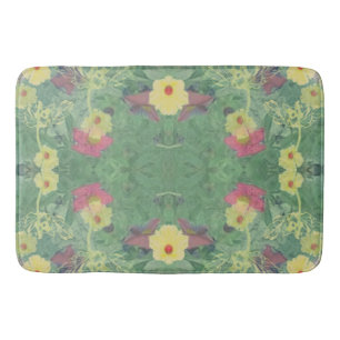 Floral Green Bath Mat