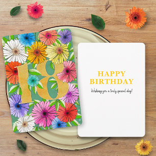 Floral Green Personalised 18th Birthday Card