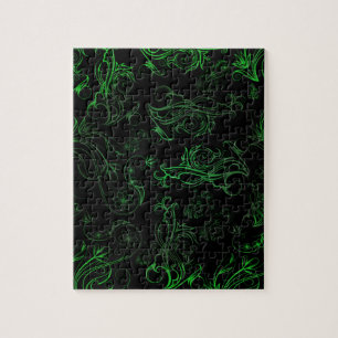 Floral Green Photo Puzzle