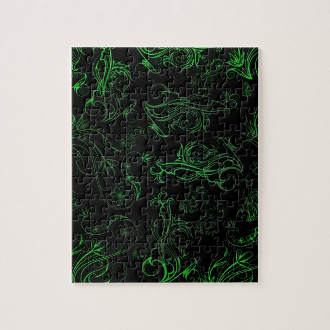 Floral Green Photo Puzzle (Vertical)