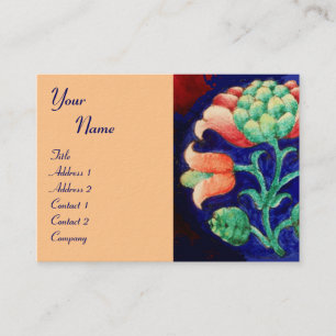 FLORAL , green red blue orange Business Card
