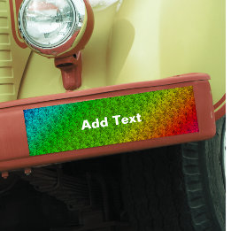 Floral Green Red Rainbow Gradient Diagonal Blend Bumper Sticker