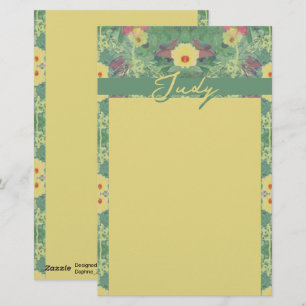 Floral Green Stationery