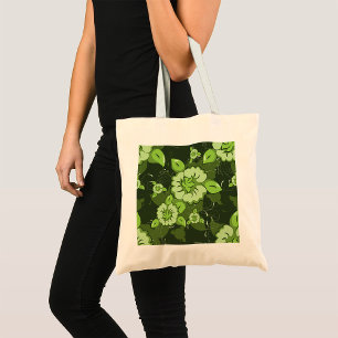 Floral Green Tote Bag