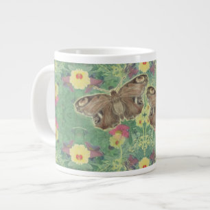 Floral Green w/Butterflies Large Coffee Mug