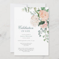 Floral Greenery Celebration of Life Funeral