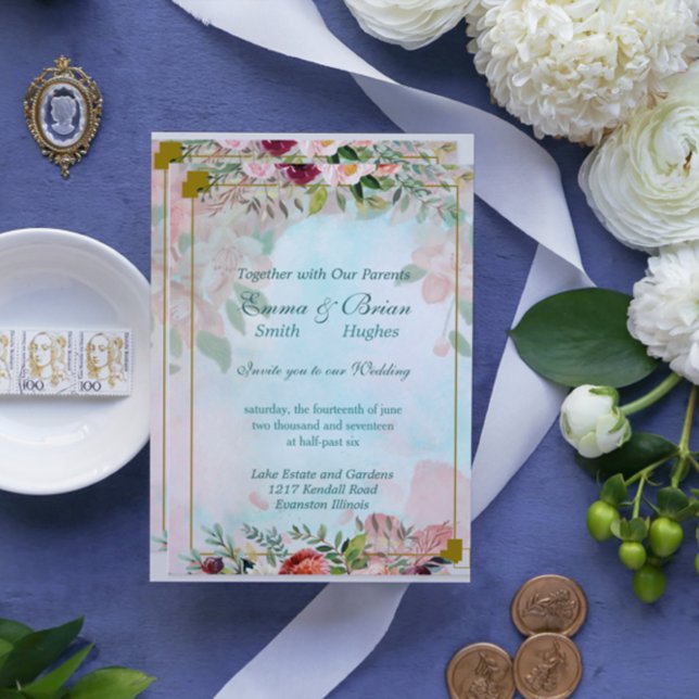 Floral  Greenery Elegant Invitation (Creator Uploaded)