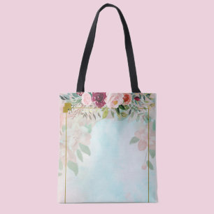 Floral Greenery Elegant Tote Bag