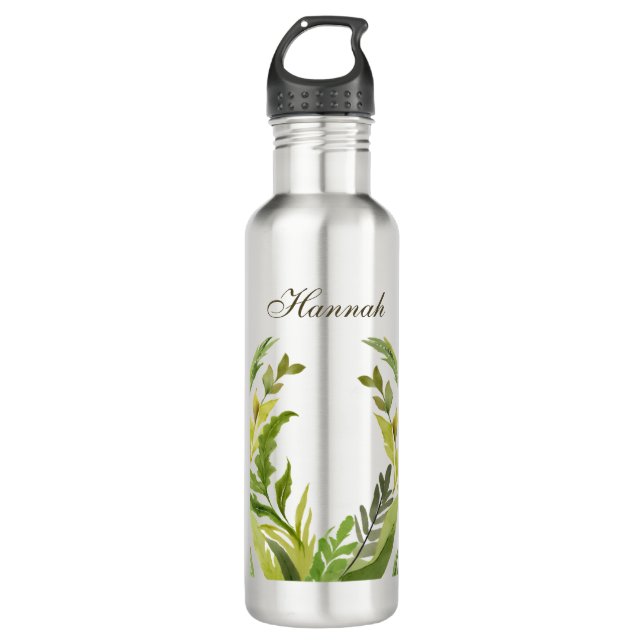 Floral Greenery Professional Trendy Minimalist 710 Ml Water Bottle (Front)