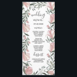Floral Greenery Vintage Rustic Wedding Menu Cards<br><div class="desc">Floral Greenery Vintage Rustic Wedding Menu Cards - features a watercolor design of blush pink flowers and greenery. This design also features modern and elegant fonts for the text layout.</div>