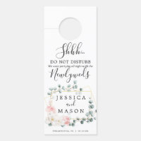 Floral Greenery Wedding Door Hanger
