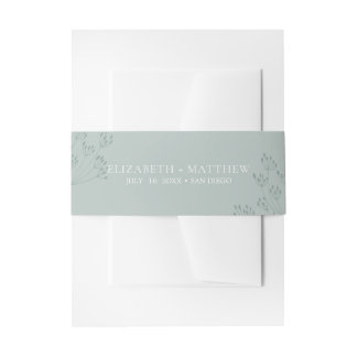 Floral Greenery Wedding Invitation Belly Band