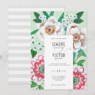 Floral Greenery Wedding Invitation Printable