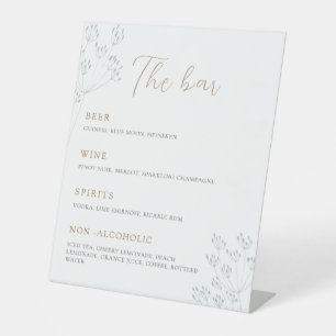 Floral Greenery Wedding Pedestal Sign