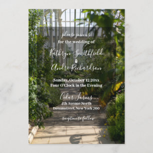 Floral Greenhouse Wedding Invitation