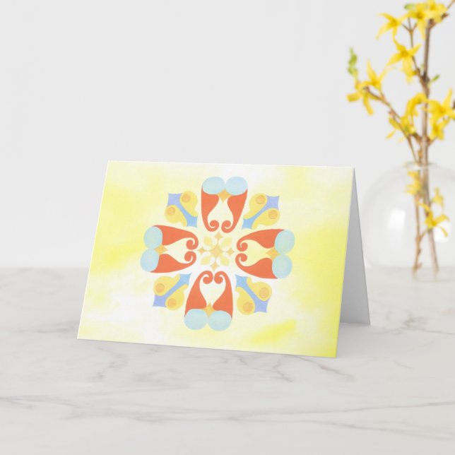 Floral Greeting Card (Yellow Flower)