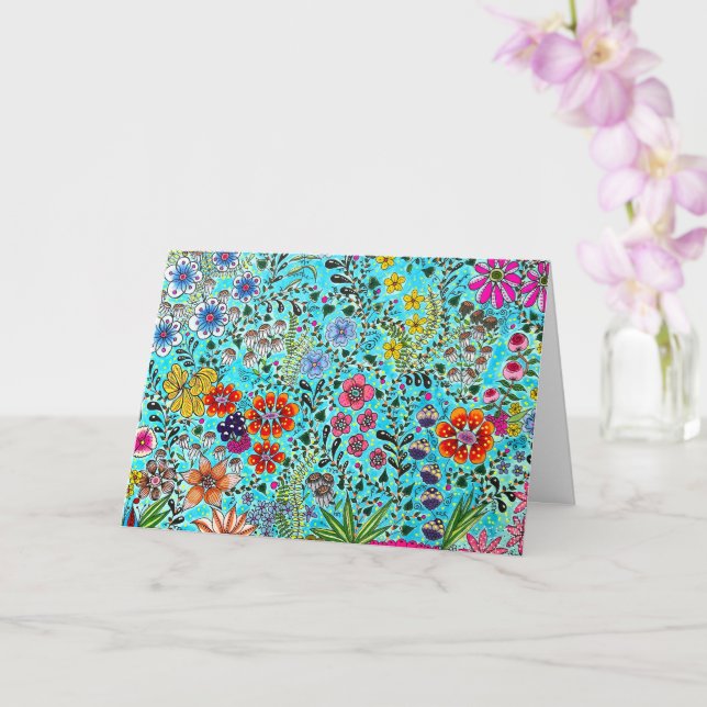 Floral Greeting Card printed from Original Artwork (Orchid)