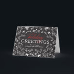 Floral Greetings Business Holiday Greeting Card<br><div class="desc">Spread some joy this holiday season with these chic and stylish holiday cards from Orange Pulp Designs. Background colour can be customised online or visit orangepulpdesign.com for more available colours. Custom colours and matching items available upon request. Please contact us for assistance.</div>
