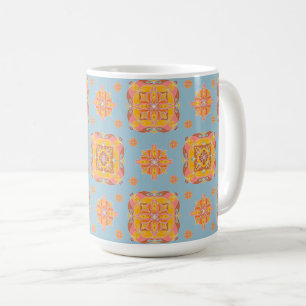 Floral Grid Coffee Mug