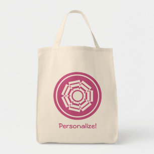 Floral Groove Bag, Magenta Tote Bag