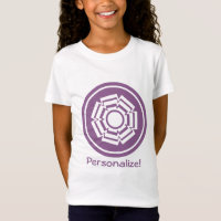 Floral Groove Girl's Tee, Eggplant