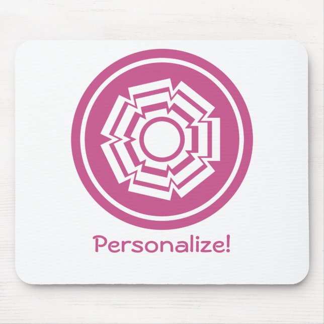 Floral Groove Mousepad, Magenta Mouse Pad (Front)
