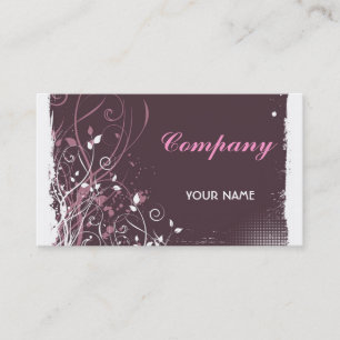 Floral Grunge Business Card