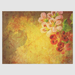 Floral Grunge Decoupage Tissue Paper