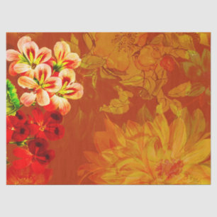 Floral Grunge Decoupage Tissue Paper