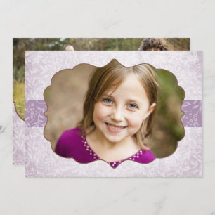 Floral Grunge Double Sided Mauve 2 Photo Holiday