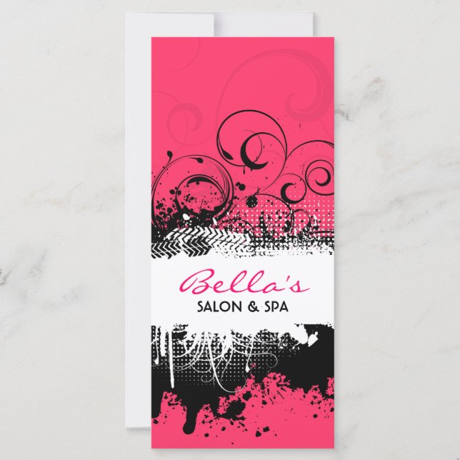 Floral Grunge Rack Card (Front)