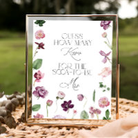 Floral Guess How Many Kisses Bridal Shower Game