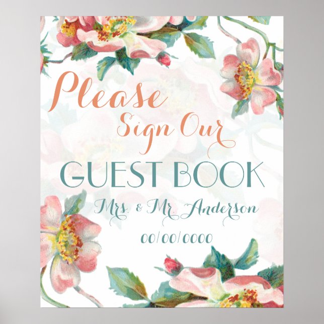 Floral  guestbook (Front)