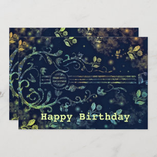 Floral Guitar Happy Birthday Card