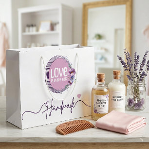 Floral Hair Accessory Brand Boutique Large Gift Bag