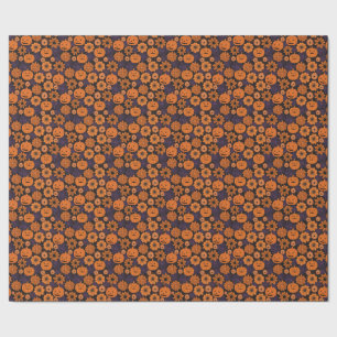 Floral Halloween Wrapping Paper