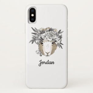Floral Halo Sheep Add Your Name Case-Mate iPhone Case