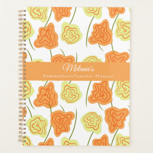 Floral Hand Drawn Teacher School Homeschool  Planner