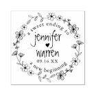 Floral Hand Drawn Wreath Personalised Wedding