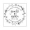 Floral Hand Drawn Wreath Personalised Wedding